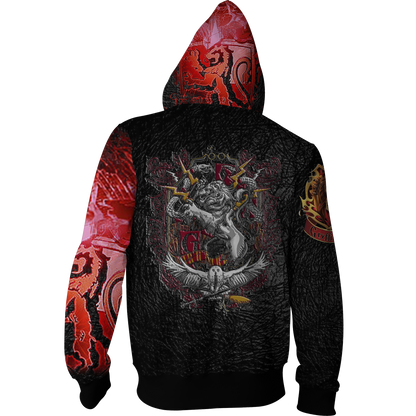 The Gryffindor Lion Harry Potter Zip Up Hoodie   