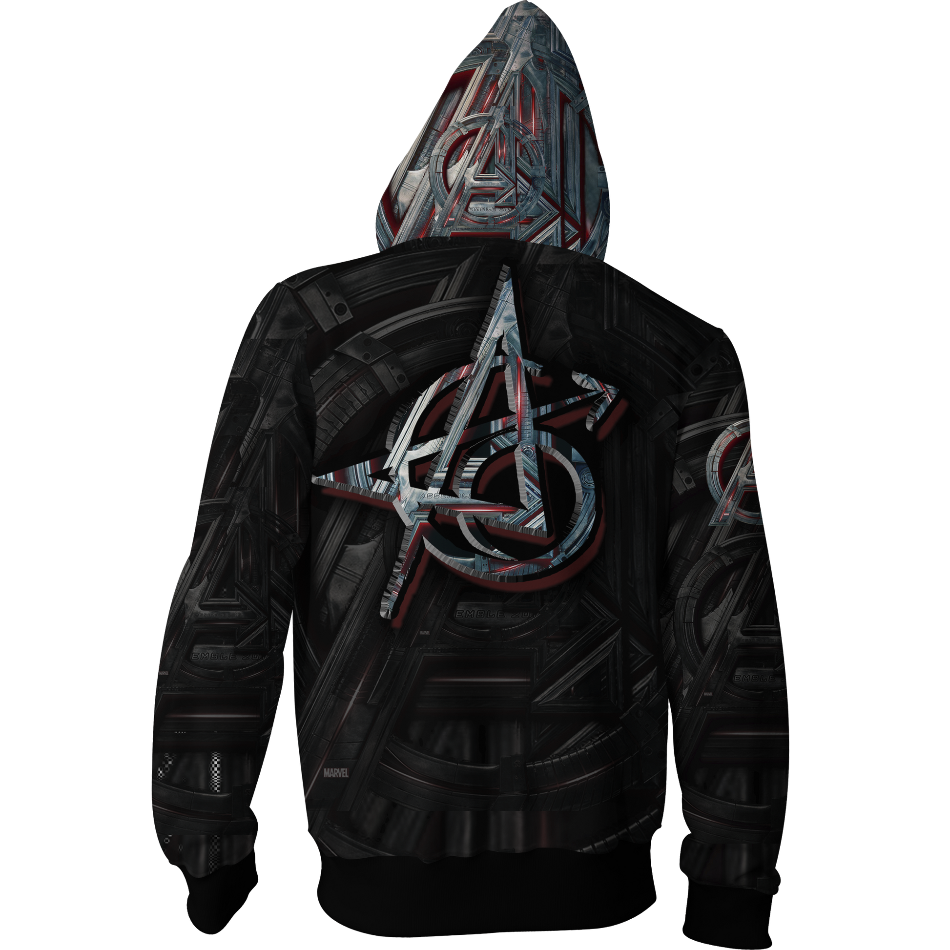 The Avengers Tattoo Zip Up Hoodie   