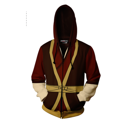 Avatar: The Last Airbender Zuko Cosplay Zip Up Hoodie Jacket   