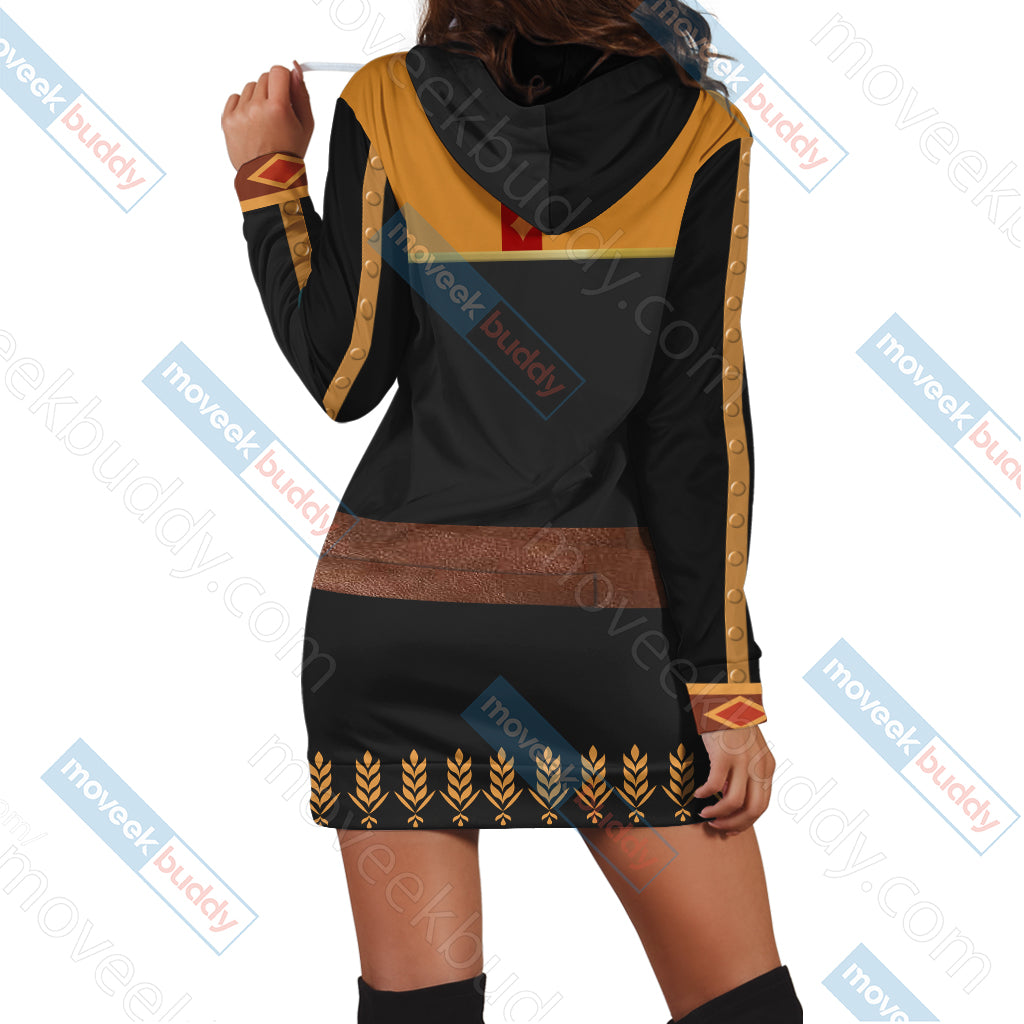 Frozen 2 - Anna Cosplay Version 1 3D Hoodie Dress   