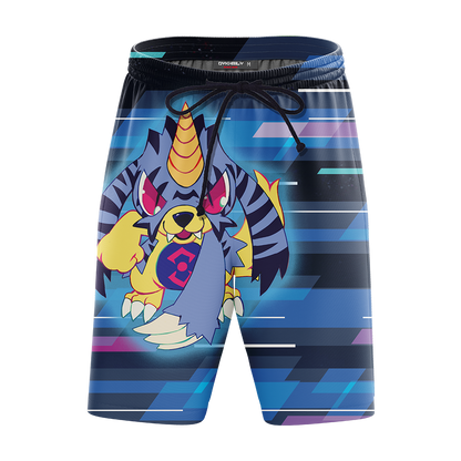Digimon Gabumon New Look Unisex 3D Beach Shorts   