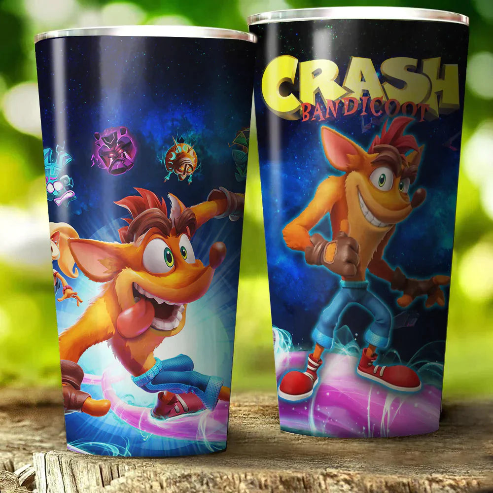 Crash Bandicoot Video Game Insulated Stainless Steel Tumbler 20oz / 30oz 30oz  