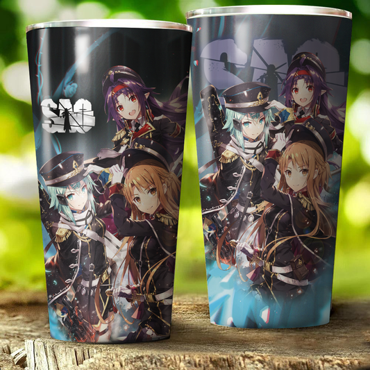 Asuna Sinon Yuuki Military Sword Art Online Tumbler   