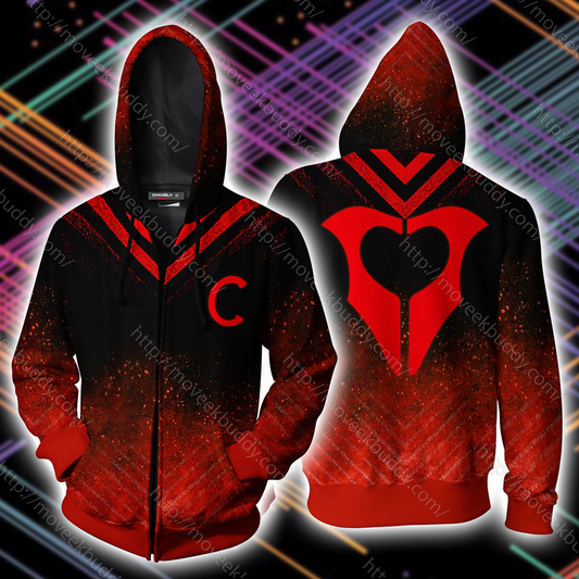 RWBY Cinder Fall Symbol Zip Up Hoodie XS  