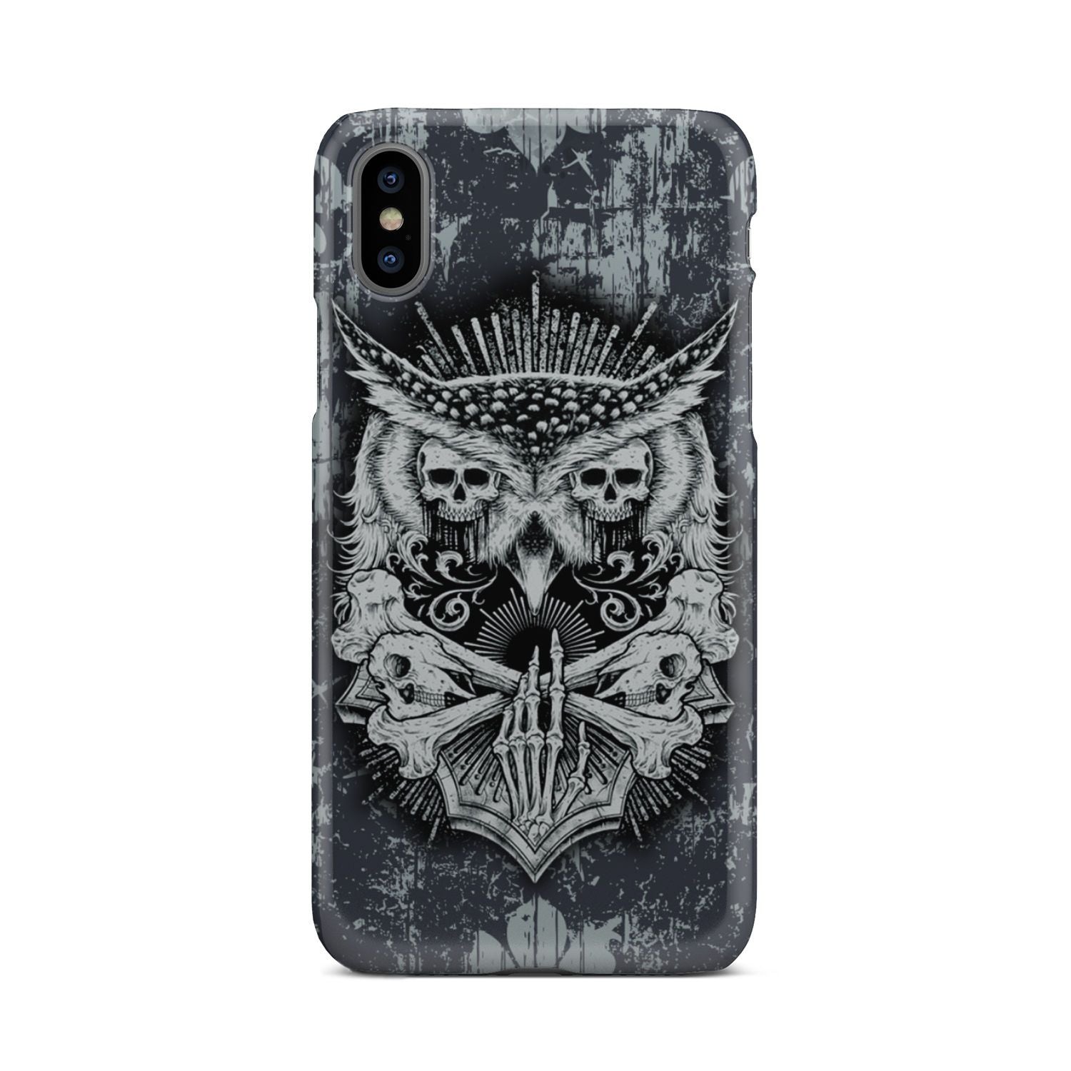 Aesthetic Owl Skull Phone Case iPhone Xs  