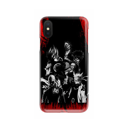 Naruto, Saitama, Luffy, Natsu, Goku and Kurosaki Phone Case   