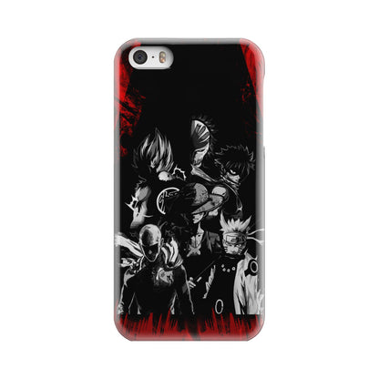Naruto, Saitama, Luffy, Natsu, Goku and Kurosaki Phone Case iPhone 5s  
