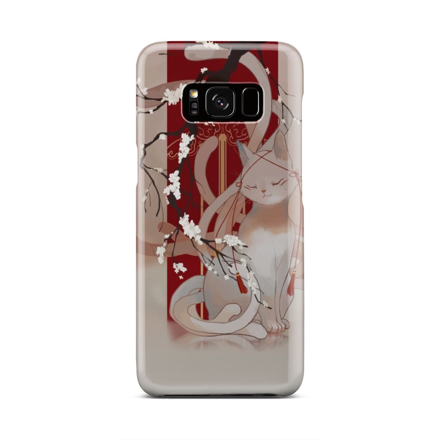 White Cat Phone Case Samsung Galaxy S8  