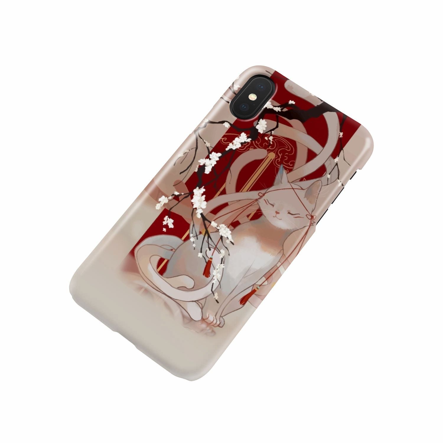 White Cat Phone Case   