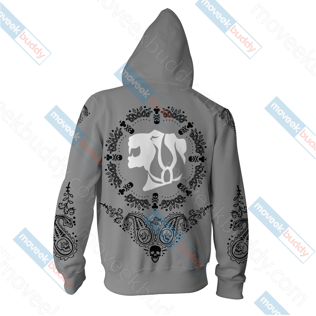 RWBY House Belladonna Live Free Of Die Zip Up Hoodie   