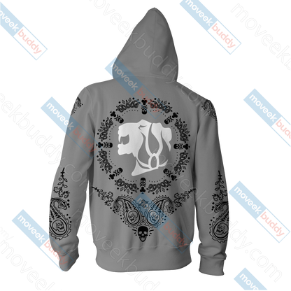 RWBY House Belladonna Live Free Of Die Zip Up Hoodie   