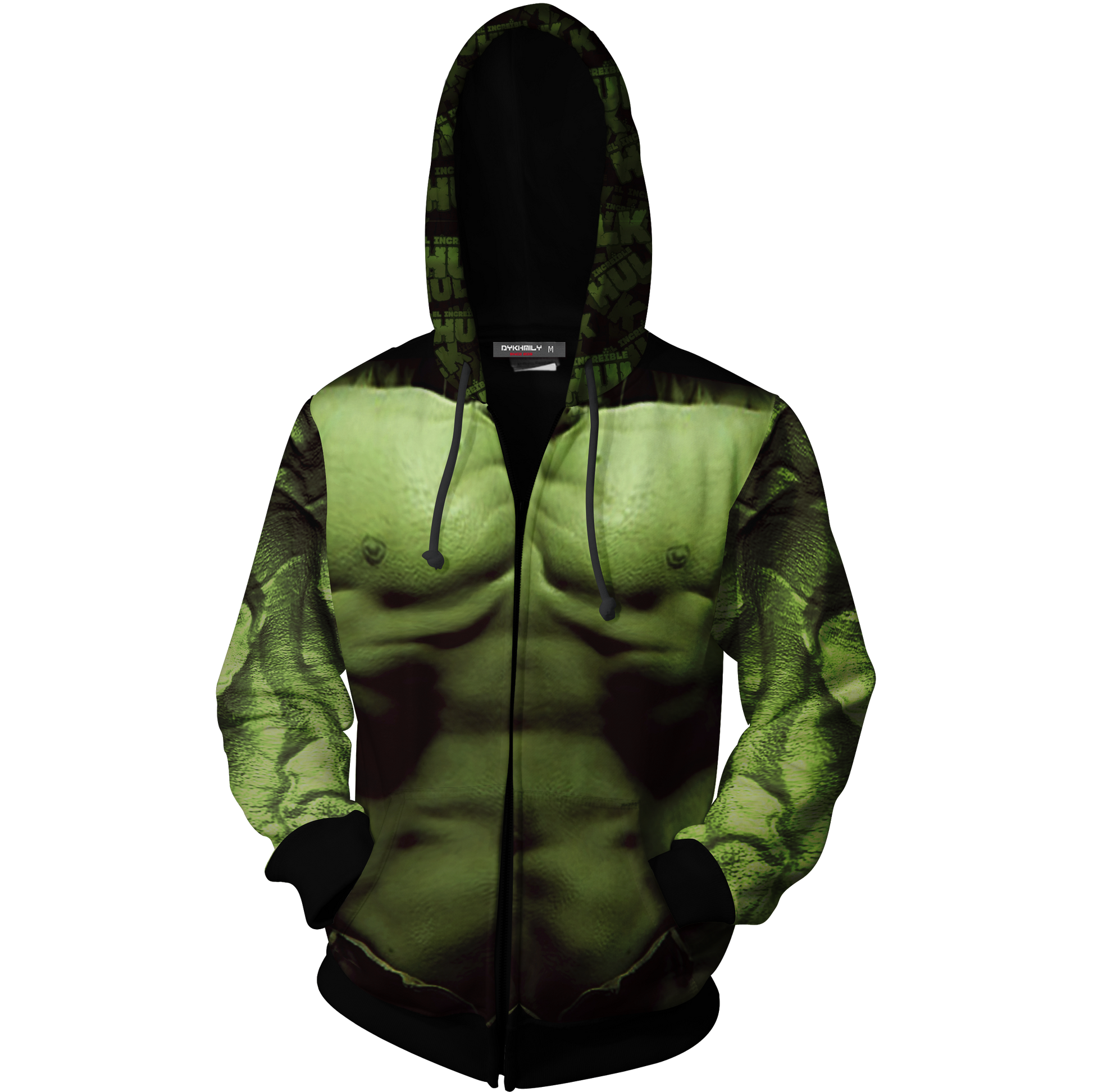 Hulk Cosplay Zip Up Hoodie Jacket   