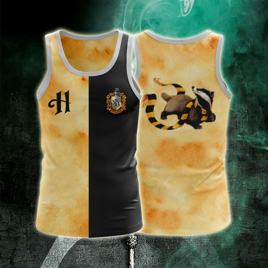 The Hufflepuff Badger Hogwarts Harry Potter 3D Tank Top S  