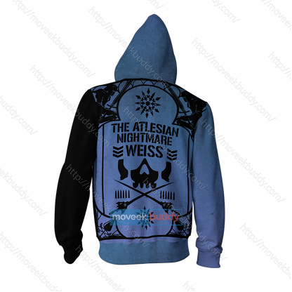RWBY Weiss The Atlesian Knightmare Symbol Zip Up Hoodie   