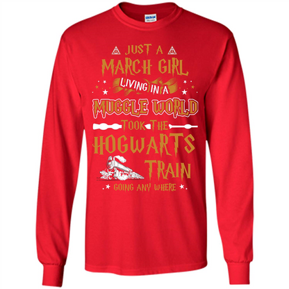 Harry Potter T-shirt Just A March Girl Living In A Muggle World   