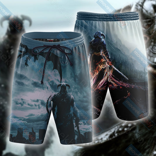 The Elder Scrolls V: Skyrim-Dovahkiin Beach Shorts S  