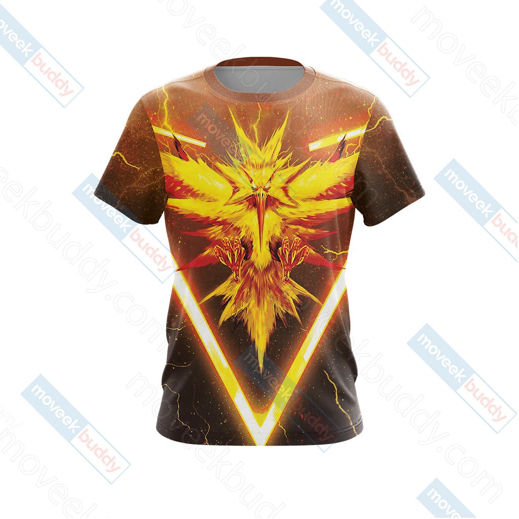 Pokemon Go - Team Instinct New Unisex 3D T-shirt   