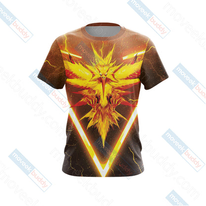 Pokemon Go - Team Instinct New Unisex 3D T-shirt   