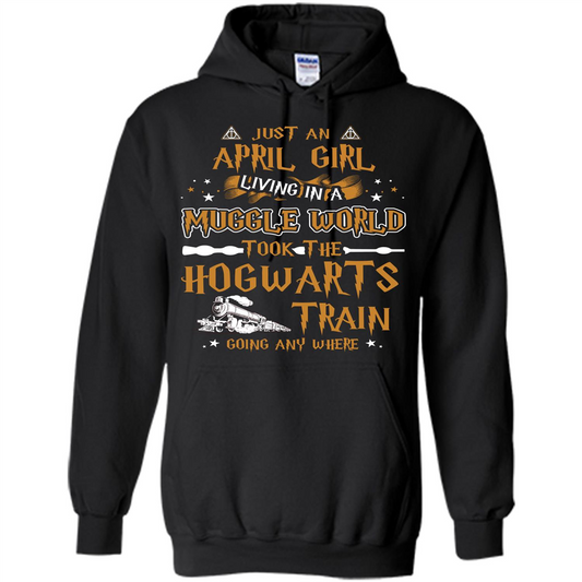 Harry Potter T-shirt Just An April Girl Living In A Muggle World Black S 