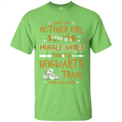 Harry Potter T-shirt Just An October Girl Living In A Muggle World   