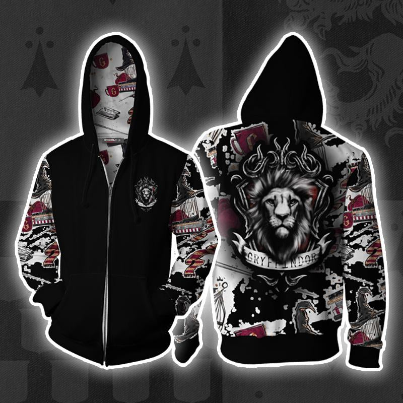 The Gryffindor Lion Harry Potter New Collection Unisex 3D T-shirt Zip Hoodie S 