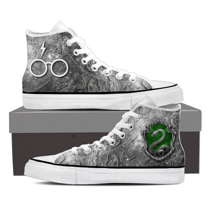 The Slytherin Snake Harry Potter High Top Shoes SIZE 29