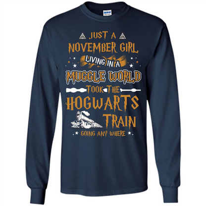 Harry Potter T-shirt Just A November Girl Living In A Muggle World   