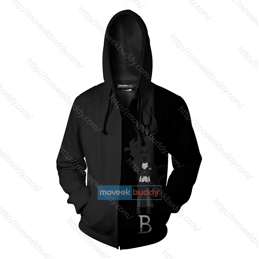 RWBY Black Fang Zip Up Hoodie   