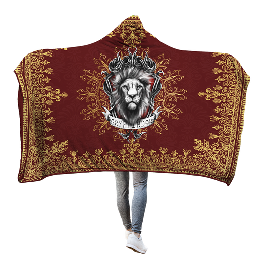 Mandala The Gryffindor Lion Harry Potter 3D Hooded Blanket Adult 80"x60"  