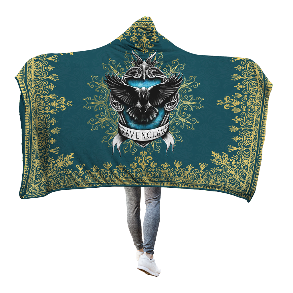 Mandala The Ravenclaw Eagle Harry Potter 3D Hooded Blanket Adult 80"x60"  