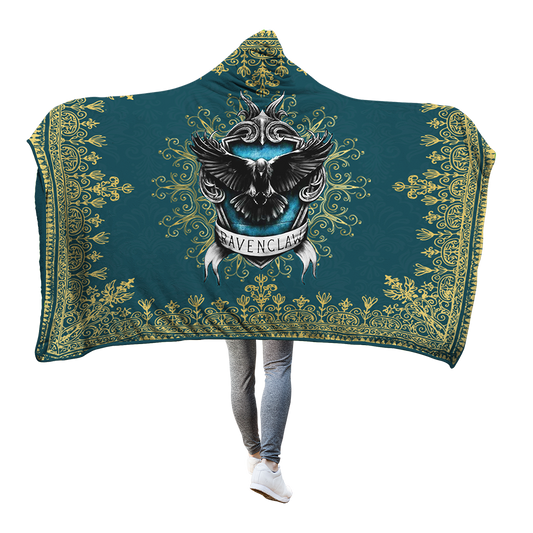 Mandala The Ravenclaw Eagle Harry Potter 3D Hooded Blanket Adult 80"x60"  