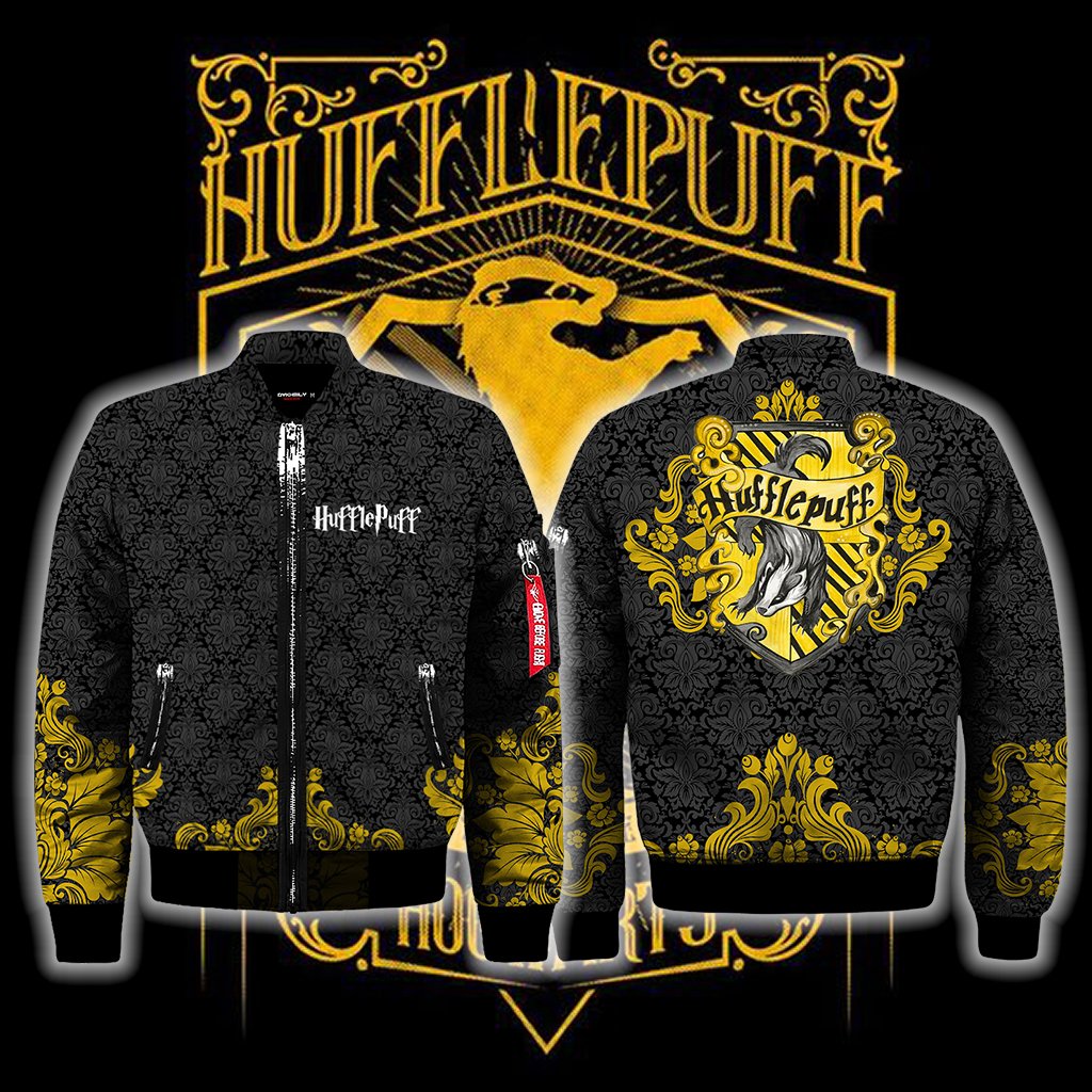 Loyal Like A Hufflepuff Harry Potter Wacky Style Bomber Jacket S  