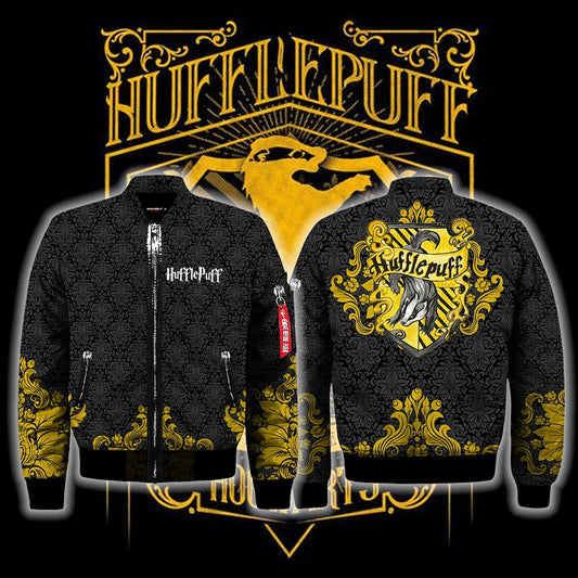 Loyal Like A Hufflepuff Harry Potter Wacky Style Bomber Jacket S  