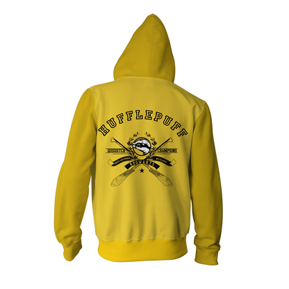 Quidditch Champion Hufflepuff Team Harry Potter Zip Up Hoodie   