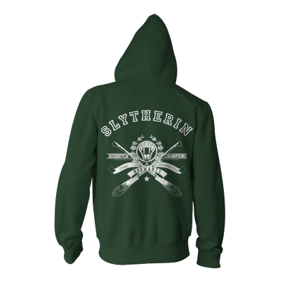 Quidditch Champion Slytherin Team Harry Potter Zip Up Hoodie   
