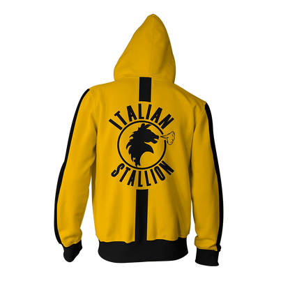 Rocky Balboa Italian Stallion Logo Zip Up Hoodie   