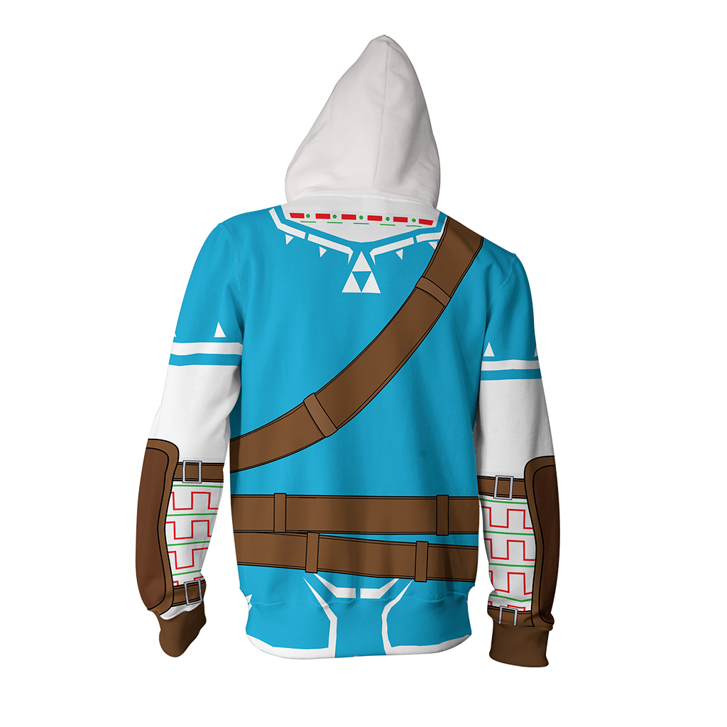 The Legend of Zelda: Breath of the Wild Link Cosplay Zip Up Hoodie   