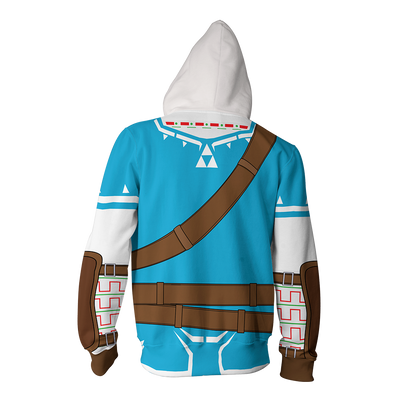 The Legend of Zelda: Breath of the Wild Link Cosplay Zip Up Hoodie   