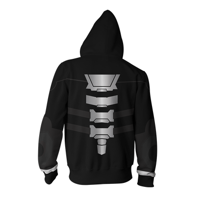 Overwatch Reaper Cosplay Zip Up Hoodie Jacket   