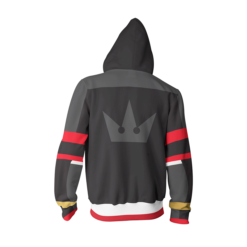 Kingdom Hearts III Sora Cosplay Zip Up Hoodie Jacket   