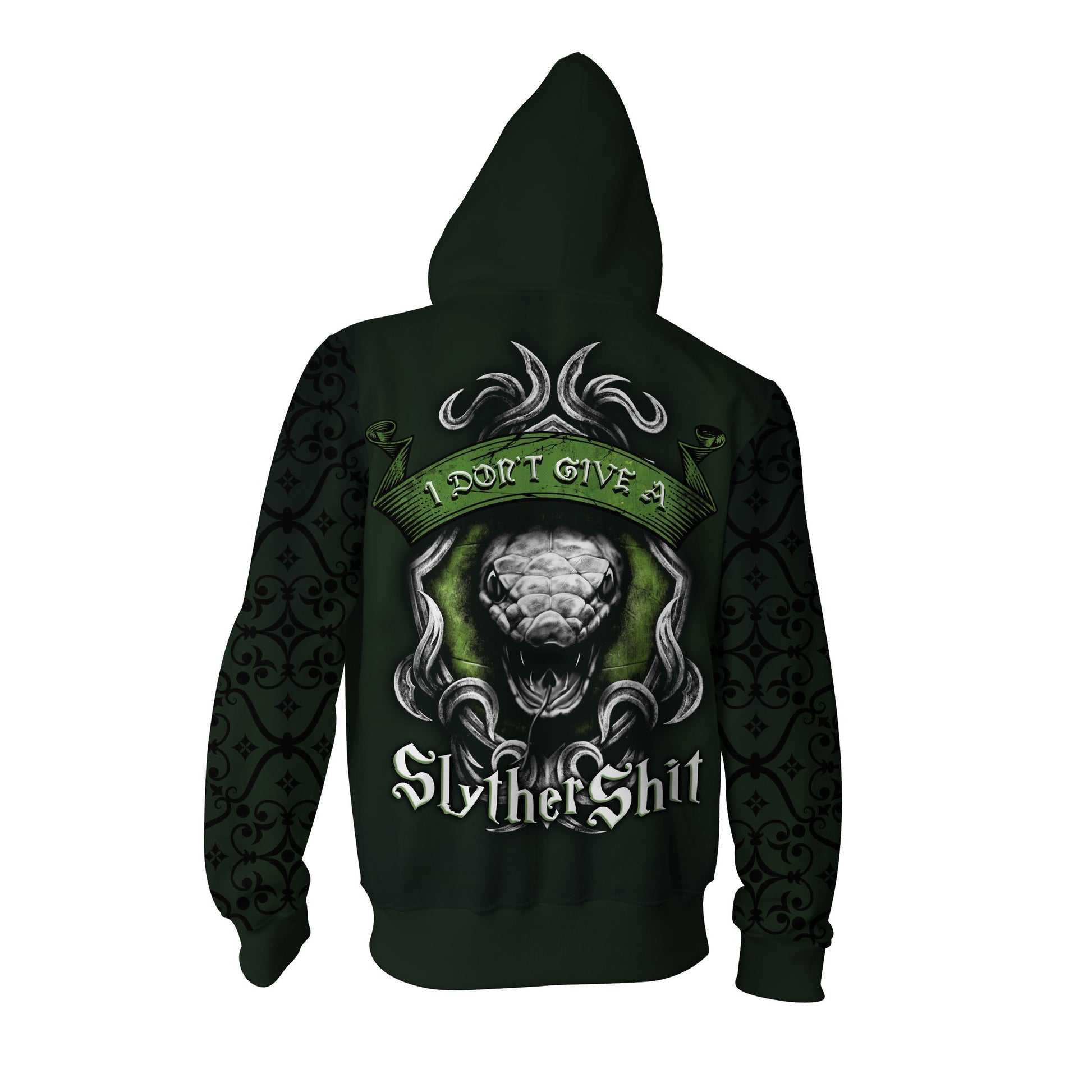 I Don't Give A SlytherShit Harry Potter 3D Zip Up Hoodie   