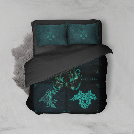 Assassin's Creed Valhalla 3D Bed Set Twin (3PCS)  