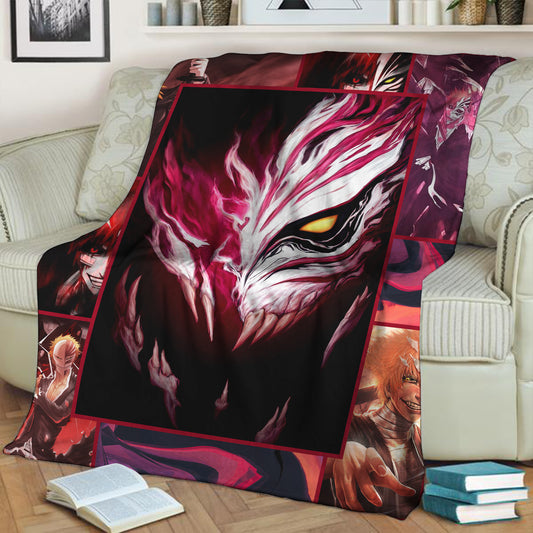Bleach Ichigo Kurosaki Mask 3D Throw Blanket 130cm x 150cm  