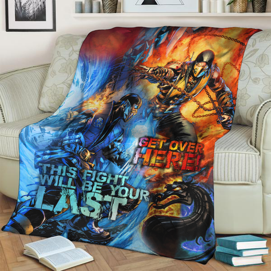 Mortal Kombat Scorpion vs Sub Zero 3D Throw Blanket 130cm x 150cm  