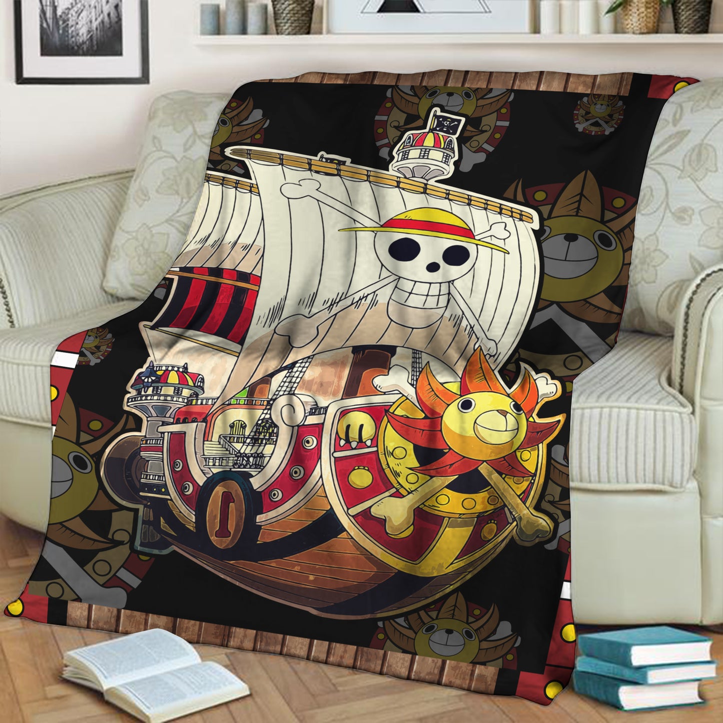 One Piece Luffy's Thousand Sunny Ship 3D Throw Blanket 130cm x 150cm  
