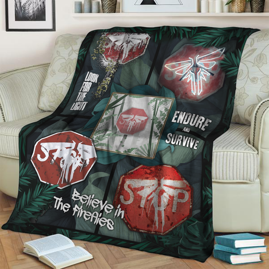 The Last Of Us Stop Sign 3D Throw Blanket 130cm x 150cm  