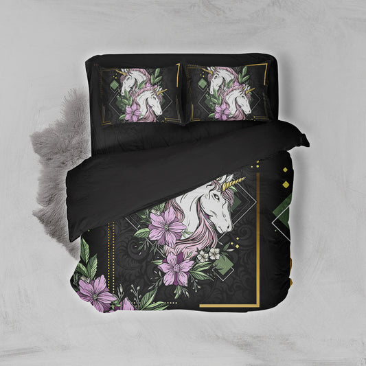 Twin Unicorns Bed Set Twin (3PCS)  
