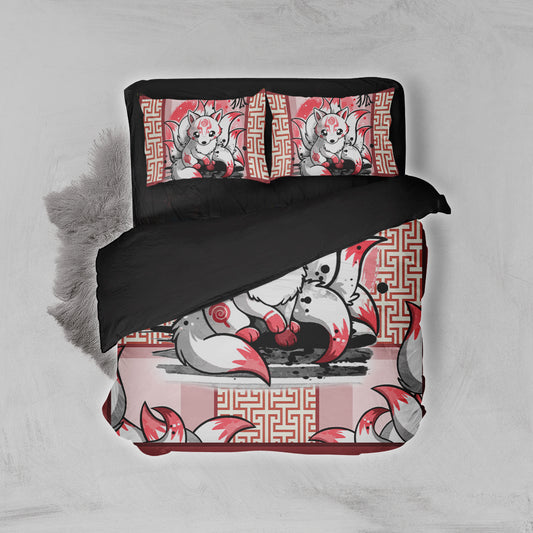 Ninetail Fox Spirit 3D Bed Set Twin (3PCS)  