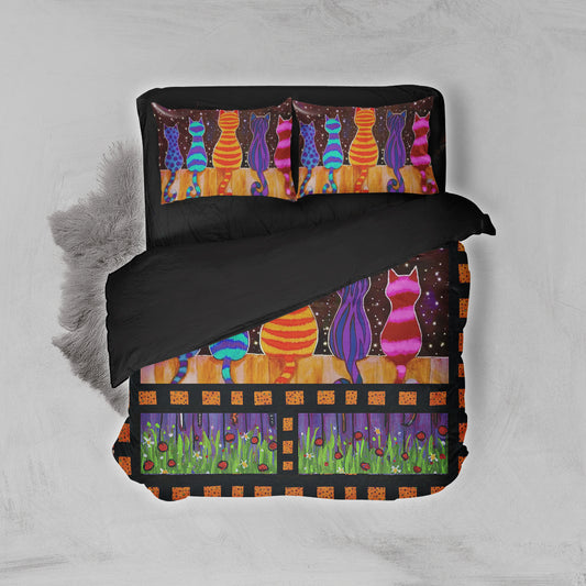 Cats In The Galaxy Bed Set Twin (3PCS)  