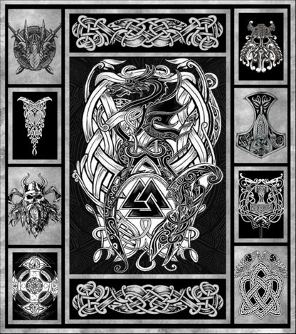 Viking Symbols Fox 3D Bed Set   